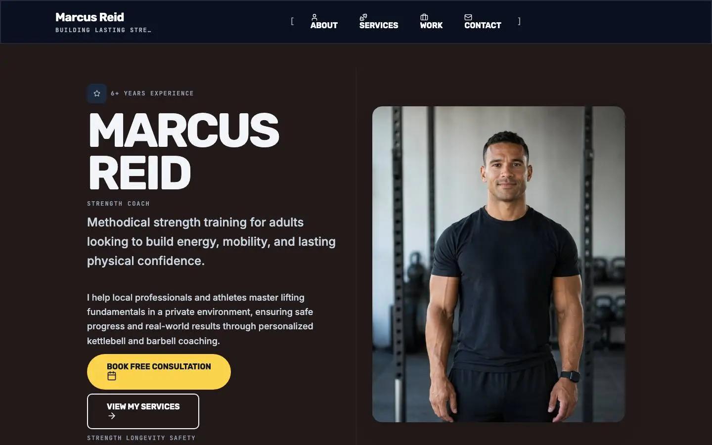 New site draft for Marcus Reid